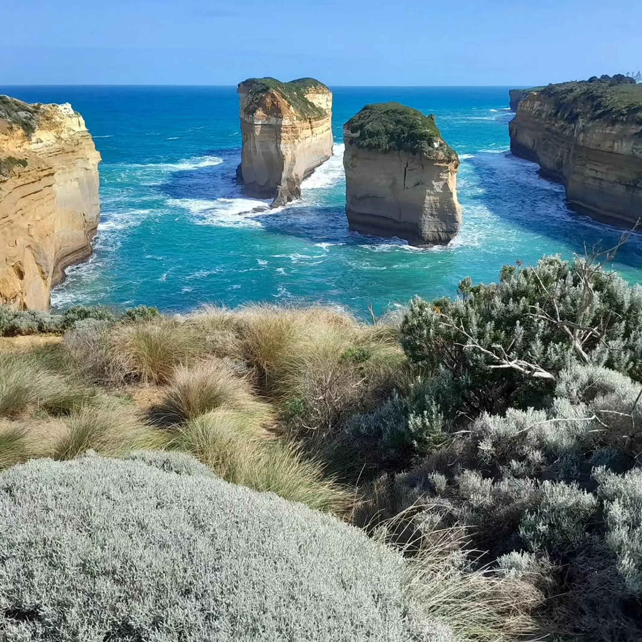 great ocean road coastal landscape clear sky