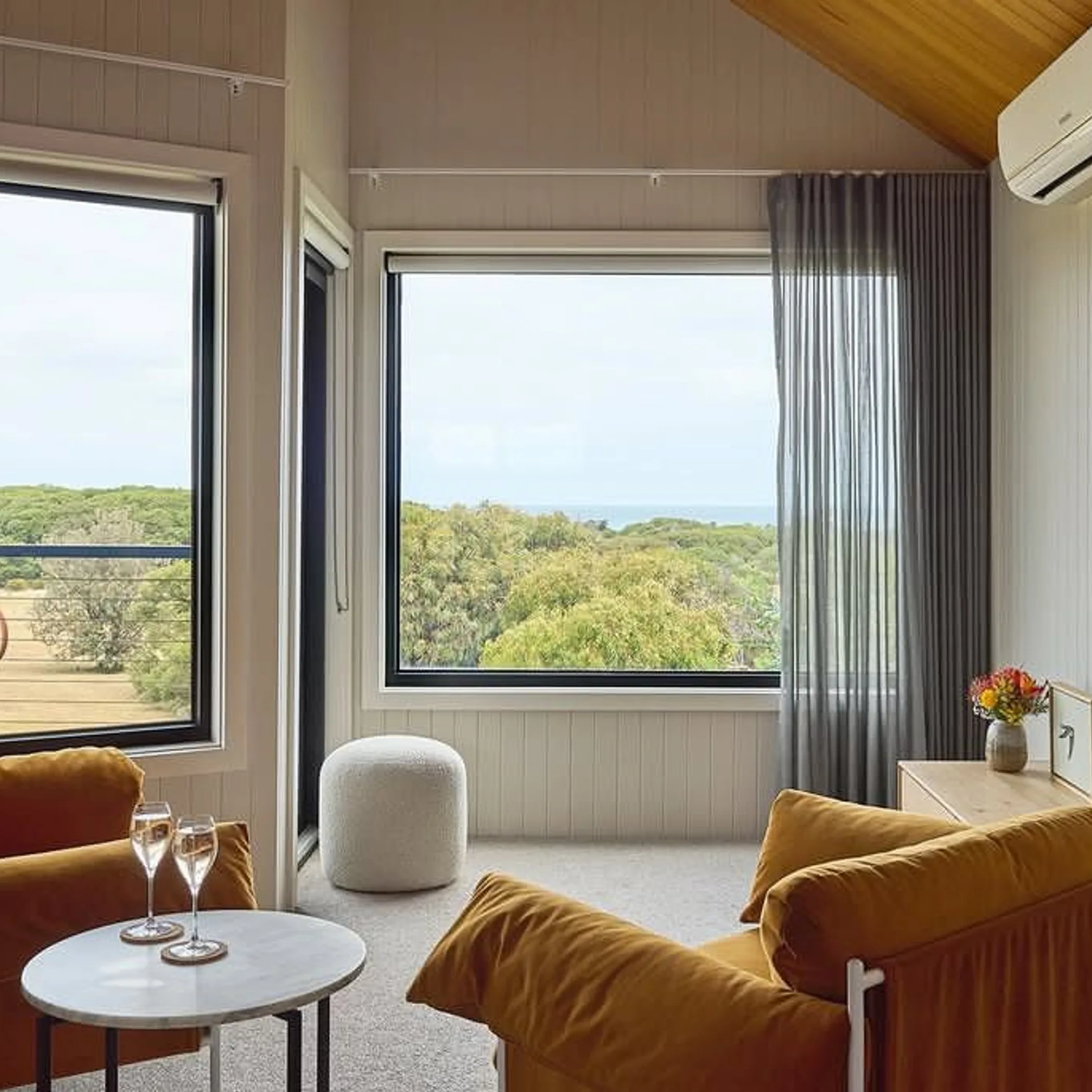 refined coastal accommodation with ocean views