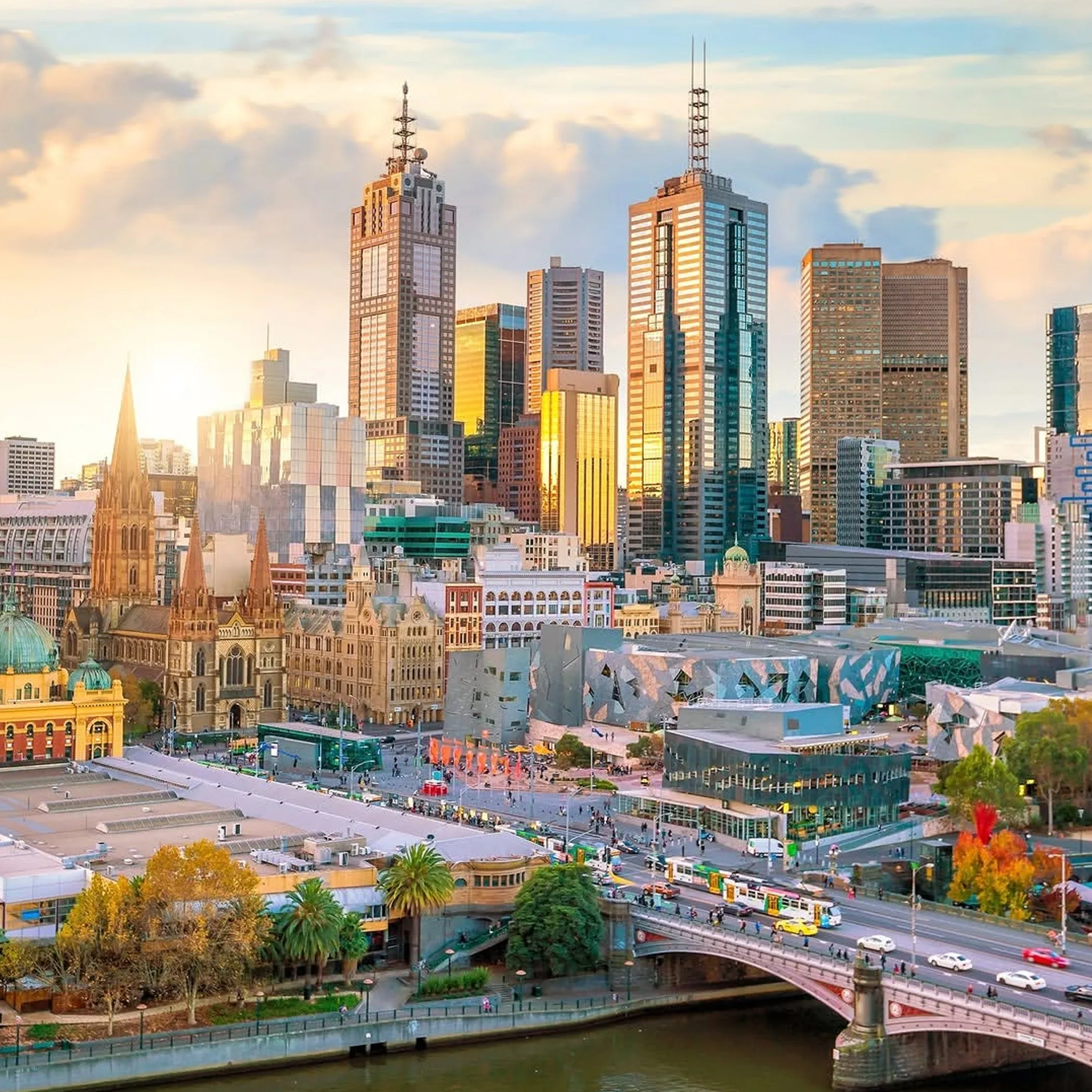 australian cityscape in southern australia